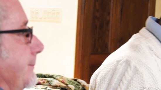 Skinny brunette gets laid with her senior dad