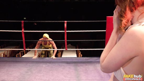 Cock craving redhead slut fucks insanely in the ring