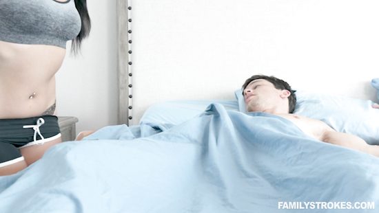 Thin babe rides the stick in crazy modes