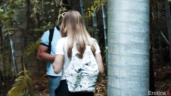 Brunette with perky tits, romantic XXX shag