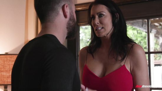 Fine mom moans with son's cock devouring her