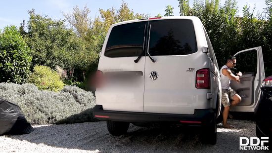 Russian MILF goes dirty with two gardeners