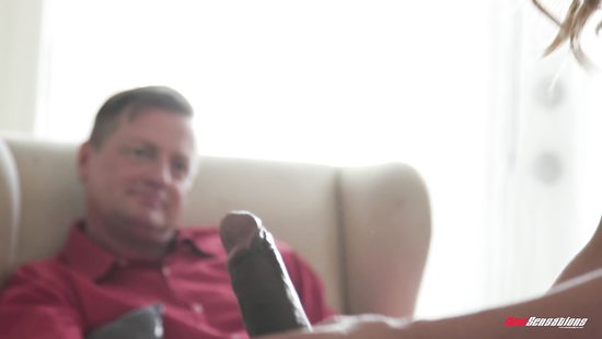 Aroused wife shared by two lovers in bed