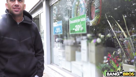 Blonde busty babe anal fucked in public