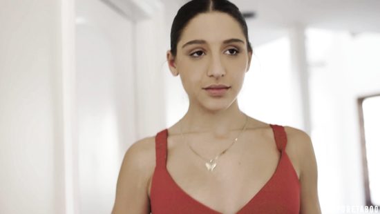 Cutie with small tits fucked by her ebony coach