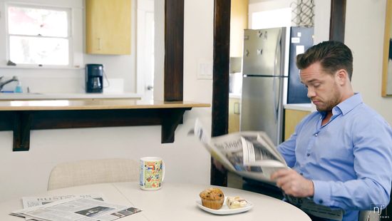 Naked MILF feels huge son's cock in both holes