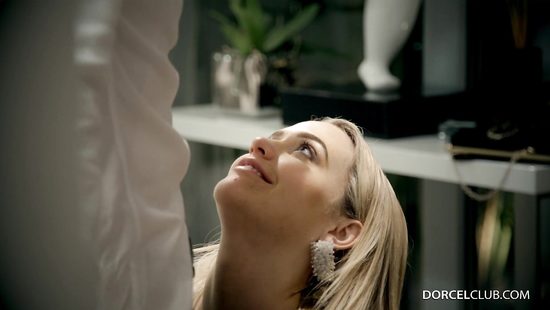 Appealing blonde enjoys a big cock in her trimmed pussy