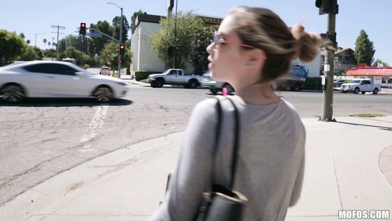 Appealing teen rides a big dick in public XXX