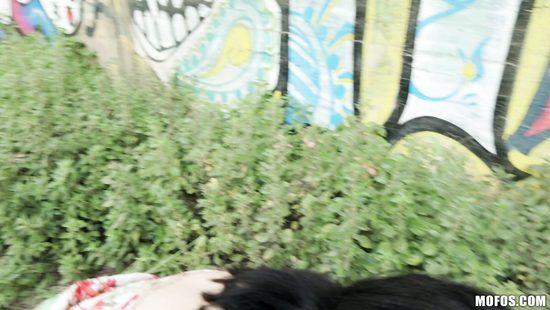 Picked-up slut girl fucked hard under the bridge