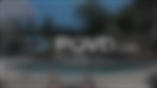 Elegant Russian rides dick by the pool