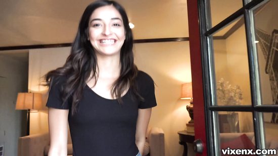 Couch sex on cam with a shy amateur