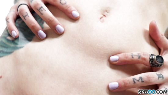 Inked hottie gets throat and twat bonked rough