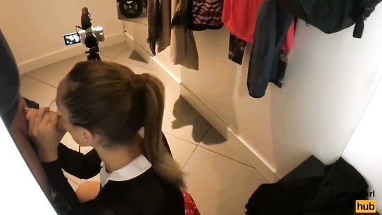 Clothed amateur filmed sucking dick pretty sloppy