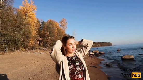 Nude outdoor POV blowjob with a clothed amateur