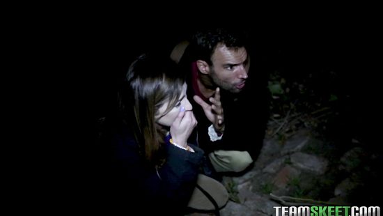 Skinny girl gets pussy smashed and filled with sperm