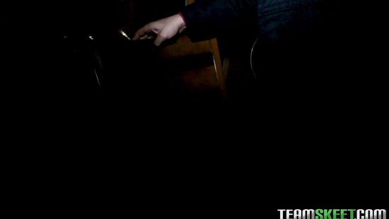 Skinny girl gets pussy smashed and filled with sperm