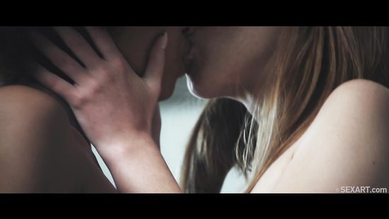 Ebony girl explores pussy of her redhead GF in closeup