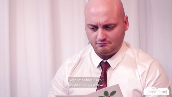 Cock sharing Christmas surprise