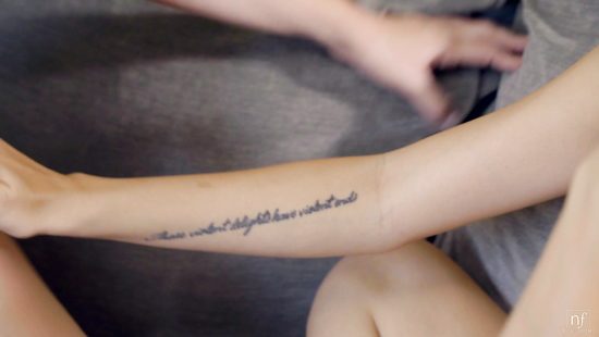 Lesbians use the couch for intimate oral