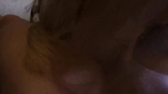 Girlfriend gets boobs creamed and pussy pounded