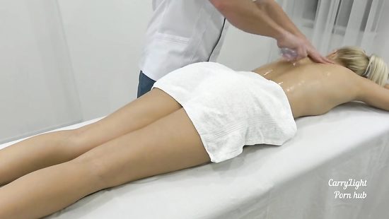 Perfect masseur fucks a flawless oiled-up blonde