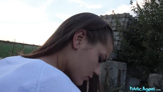 Picked-up chick spreads legs for sex on camera