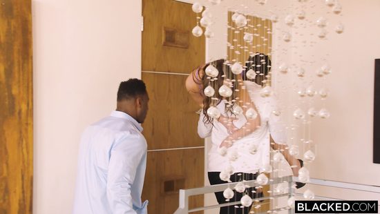 Ebony guys satisfy a slut with their big black cocks