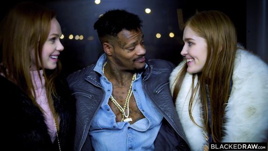 Black dude scores and bangs two teen sluts