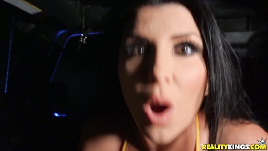 Brunette cougar lets younger dudes screw her holes