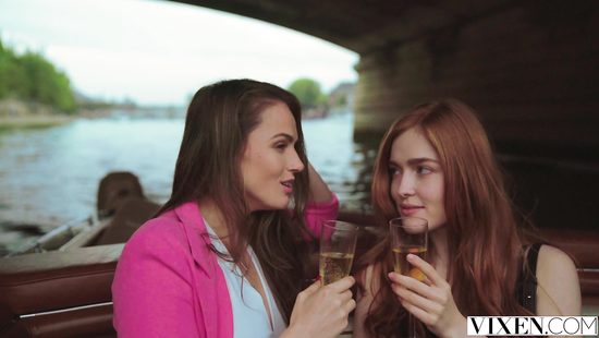 Agile bimbos ride cock of a foreigner in turns