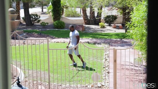 Redhead bitch seduces a strong black man