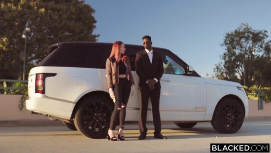 Pretty looking redhead loves sex with black guys