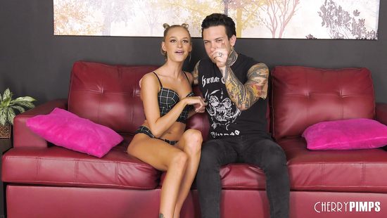 Tattooed guy teases and fucks his girlfriend Emma Hix