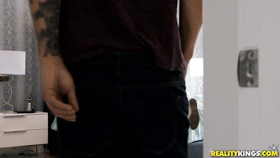 Tattooed couple enjoy rough anal sex in the bedroom