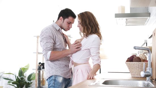 Eye-catching redhead favors her guy with a hot ride