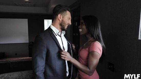 Stepdad gets caught while fucking ebony stepdaughter