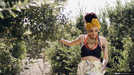 Latina chick in a weird costume enjoys hot shagging