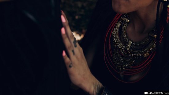 Latina chick in a weird costume enjoys hot shagging