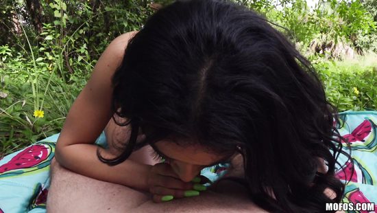 Latina chick gets picked up and screwed in bushes