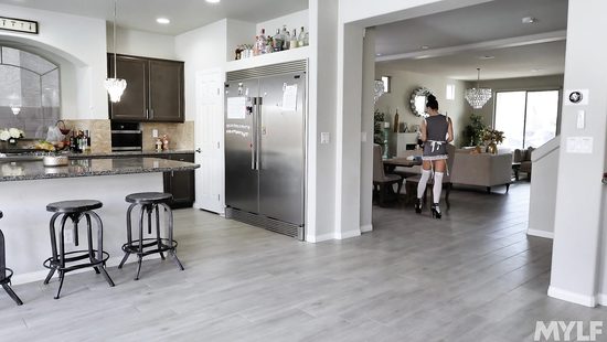 Housekeeper girl provides sex services to her boss