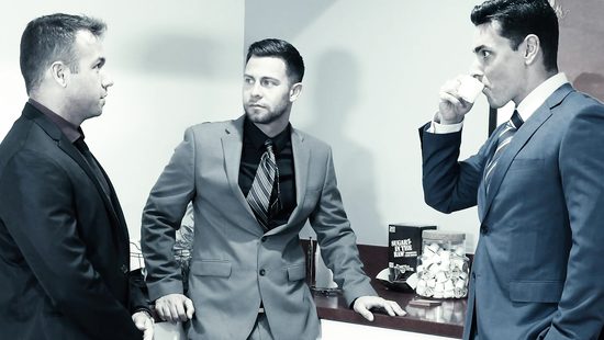 Office whores share cock of their crazy boss