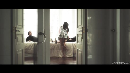 Brunette dominates her hot submissive lover