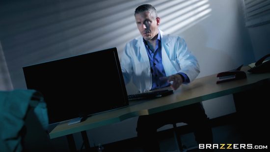 Crazy scientist bangs a curious journalist girl