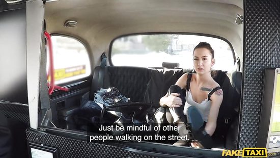 Picked-up bitch enjoys sex with a taxi driver