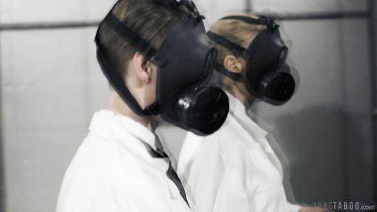 Horny couple fuck in front of crazy scientists