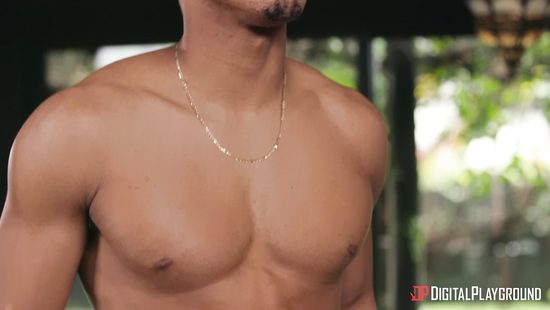 Ebony dude tries hard to please a MILF